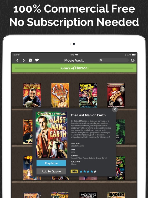 Movie Vault for iPad - Watch Great Classic Films for Free