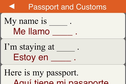 Spanish At A Glance Phrasebook screenshot 3