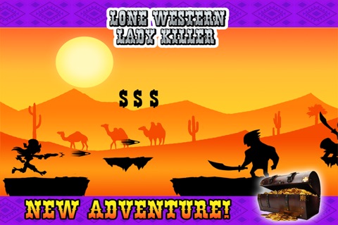 Lone Western Lady Shooter Free : Run & Gun in the wild west screenshot 2