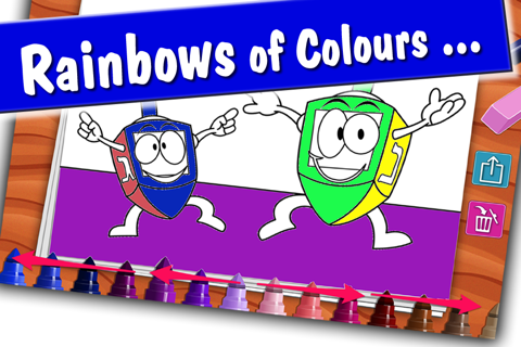 Hanukkah Coloring Book, Color Menorah Dreidels Latkes and More! screenshot 3