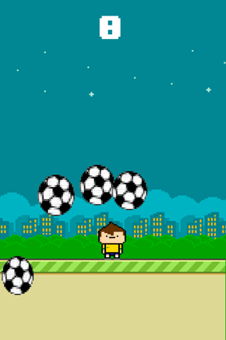 A Terrible Tiny Goalie - Pixel Soccer Game Dodge The 100 Balls screenshot 2