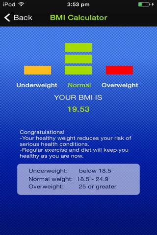 BMI Monitor screenshot 3