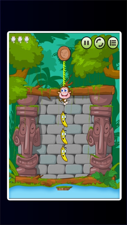 A Silly Monkey - cut the vines and swing from rope to rope to land on the island!