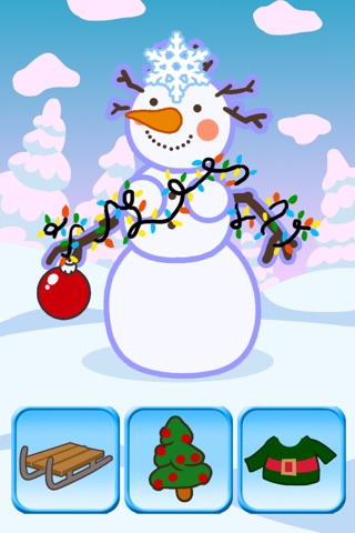 Snowman Festive Dressing up Game for Kids screenshot 2