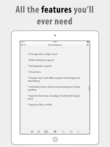 Write for iPad - A Note Taking and Markdown Writing App screenshot 4