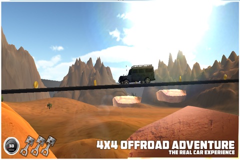4x4 Offroad Adventure - Safari Jeep Stunts & Driving Simulation in 3D Desert Mountains screenshot 2