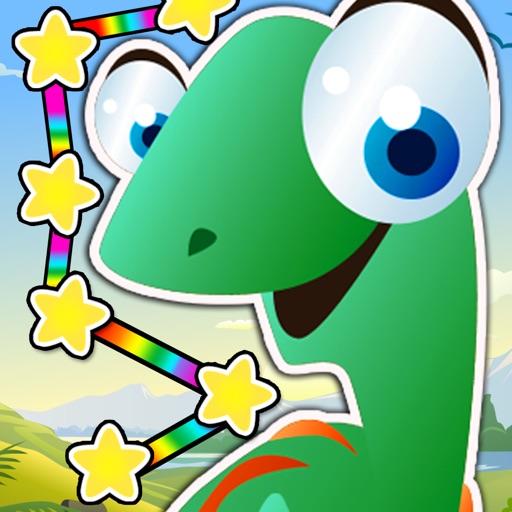 Kid's Dinosaur Dot-to-Dot Icon