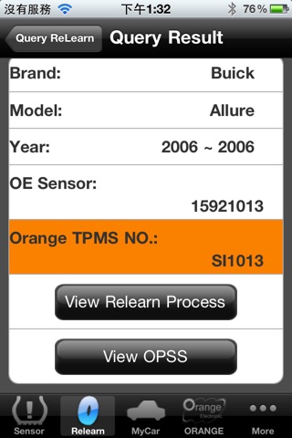 Query TPMS screenshot 3