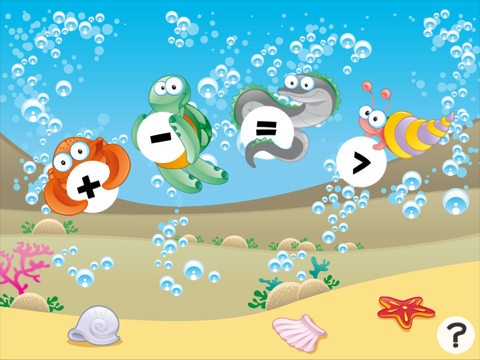 海の動物について子供年齢3-6のための数学のゲーム：数字1〜20をご覧ください。幼稚園、海、水、魚、亀、ウナギ、イルカやカニとの幼稚園や保育園のためのおかしいゲームや演習のおすすめ画像1