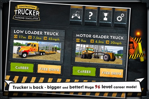 Trucker: Construction Parking Simulator - realistic 3D lorry and truck driver free racing game screenshot 2