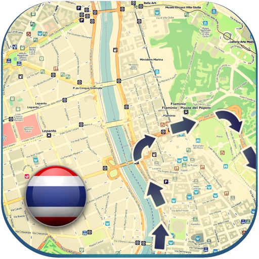 Thailand offline road map. (Free edition with Bangkok, Patong, Phuket & Chiang Mai)