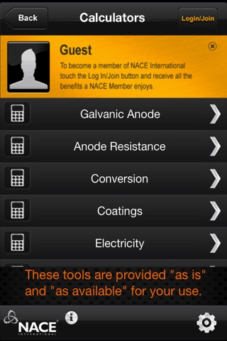 The NACE International Corrosion App screenshot 2