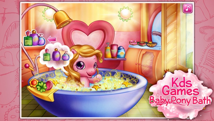 Kids Games：Baby Pony Bath