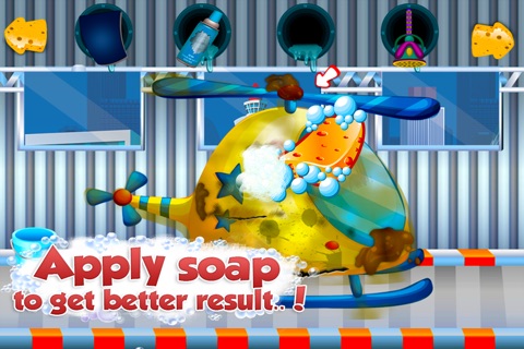 Copter Wash – Kids auto swing helicopter washing game and repair salon shop screenshot 4