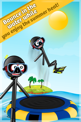 Stickman Water Trampoline screenshot 3