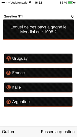 Quiz Foot 2014 - Tests sur le Football (France et Mondial)(圖2)-速報App