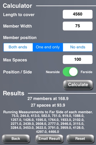 Baluster Post Space Calculator screenshot 4