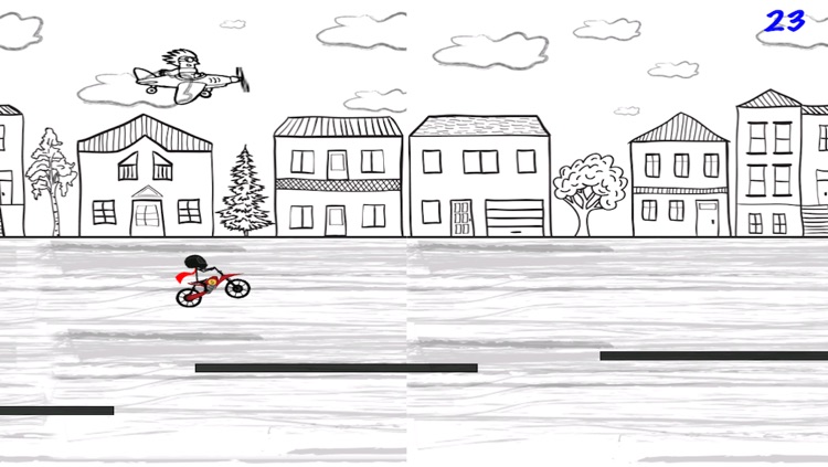 Stickman Line Biker Racer: Run and Fly Through the City