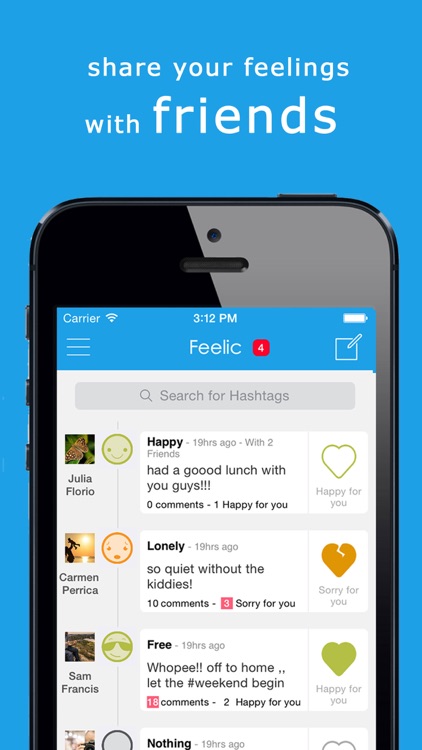 Feelic - Mood Tracker, Share, Text & Chat with Friends