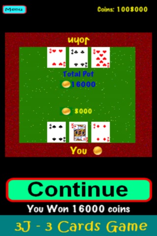 3J - 3 Card Game screenshot 4