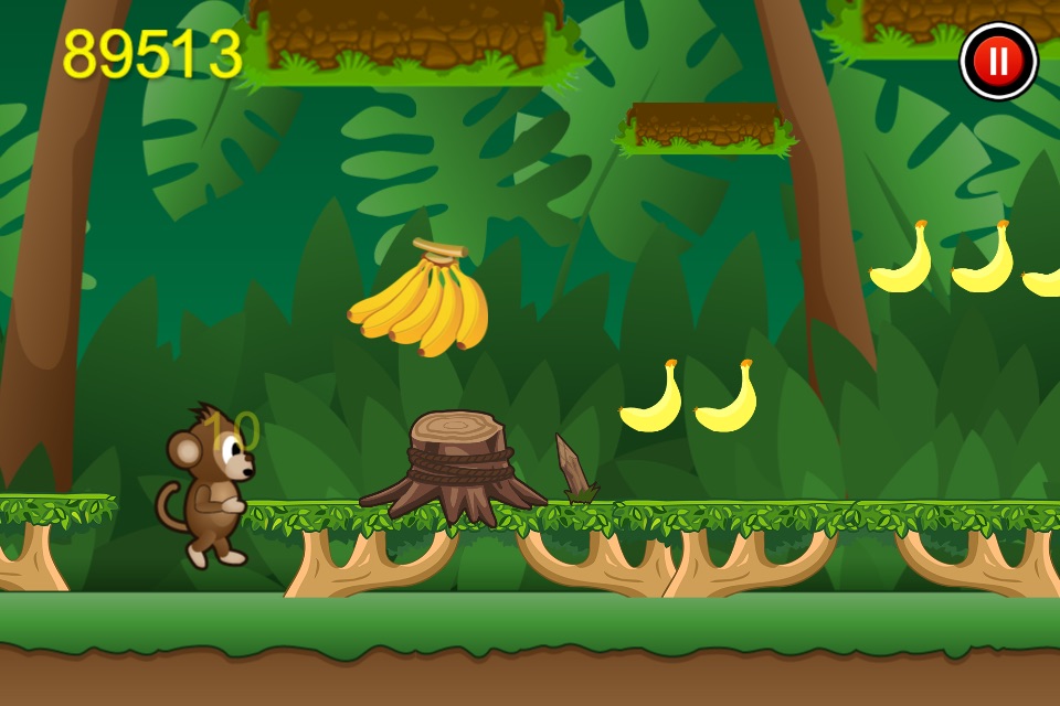 Mega Monkey Jungle Run - Banana Tree Jumping World Free screenshot 2