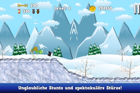 Turtle Fun Ski - Downhill skiing against your friends screenshot 2