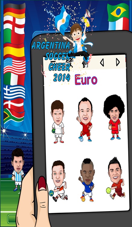 Argentina World Soccer Cheer 2014 - Latinoamérica Foto Fútbol Argentino Sticker Booth Frames in Braziil