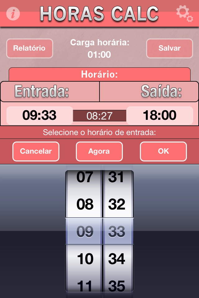 Horas Calc screenshot 2