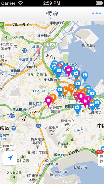 Yokohama Offline Map(offline map, subway map, GPS, tourist attractions information)