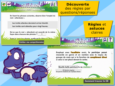 J'accorde - Exercices et règles de grammaire française pour les élèves au secondaire, au primaire ou en enseignement du français langue étrangère (FLE) screenshot 3