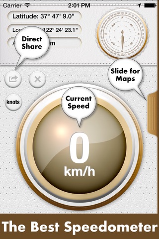Speedometer & odometer tracker - track your location, speed , average speed and share with friends screenshot 2