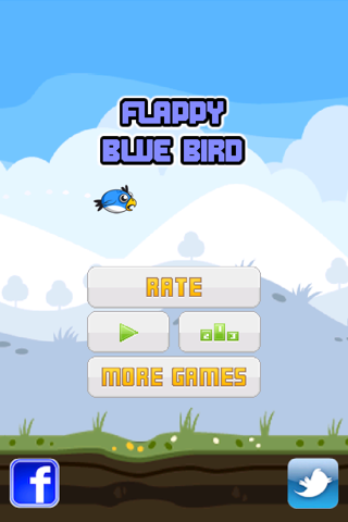 Flappy Blue Bird Original- A clumsy Bird's impossible journey screenshot 4