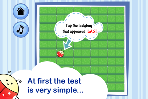 Brain Trainer with Ladybug: test brain age, memory and attention screenshot 3