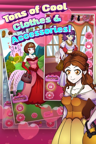 Princess Dress-Up Salon Descendants Makeover Frozen Games For Girls screenshot 2