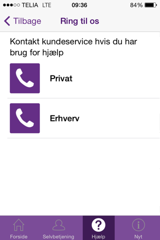 Telia Selvbetjening screenshot 3