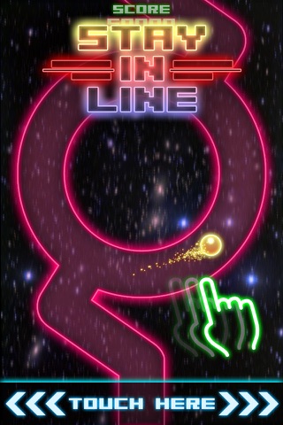 Stay inside the line - glow screenshot 2