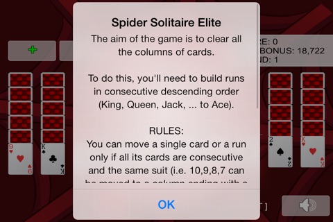 Spider Solitaire Elite screenshot 2