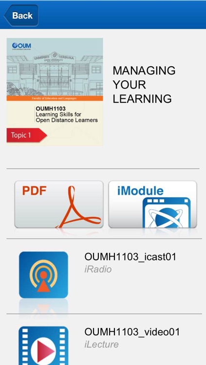 OUM App for iPhone