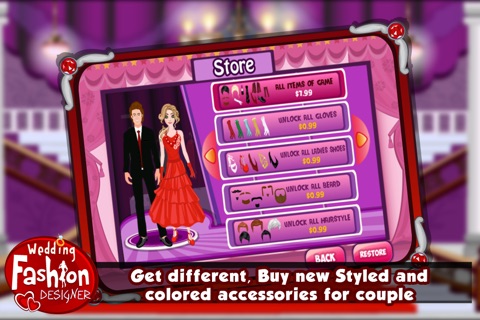 Wedding Fashion Designer – Free Kids  Dress up & Girls Make-up, Makeover Salon Game screenshot 2
