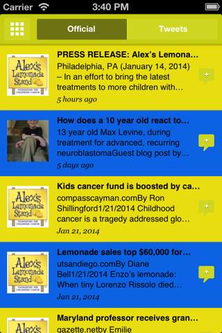 Alex's Lemonade Stand Foundation Mobile screenshot 4