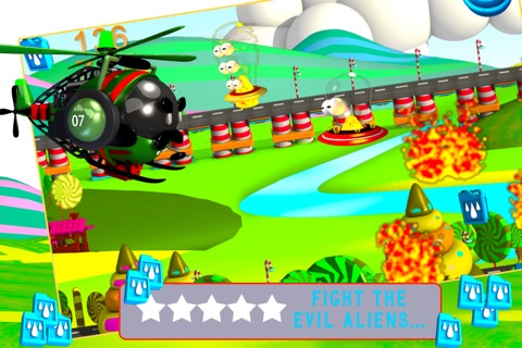 A Helicopter Wars with Lava Alien in Candy Land - A FREE GAME screenshot 4