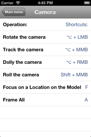 Shortcuts for MudBox screenshot 4