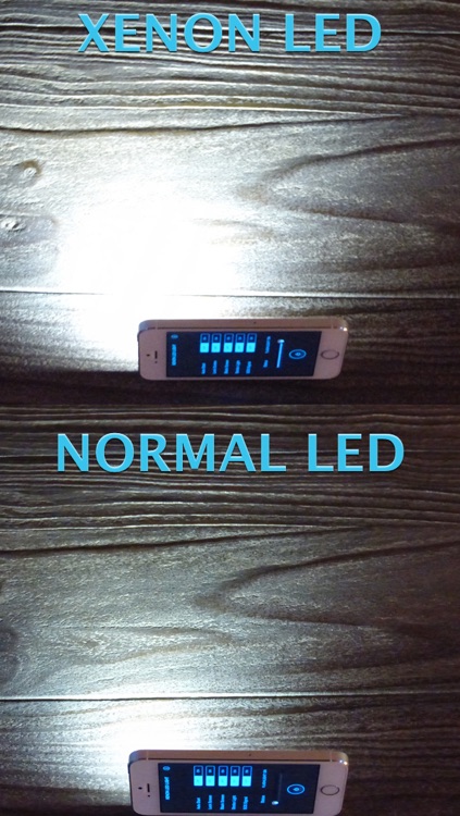 XENON LED Light - Regulate Brightness, Quick-Start, SOS-Function, Strobe-Light, Black-Screen & Lock-Screen