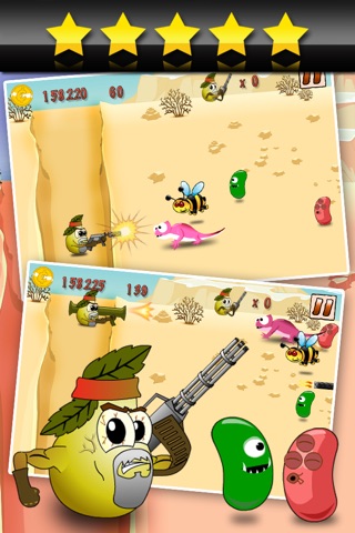 Angry Rambo Pear - shooting games for kids free screenshot 2