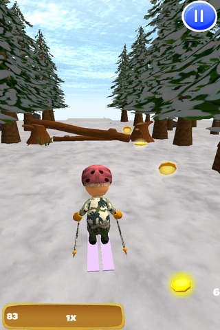 A Downhill Snow Skier: 3D Mountain Skiing Game - Pro Edition screenshot 3