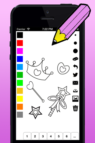Princess Coloring Book for Girls: learn to color cinderella, kingdom, castle, frog and more screenshot 4