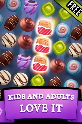 Candy Sweet Kingdom Match-3 - Funny Fruit Puzzle Game For Kids HD FREE screenshot 3
