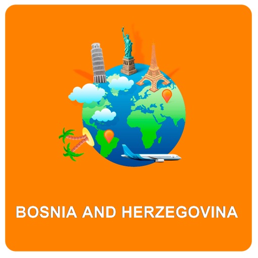 Bosnia and Herzegovina Off Vector Map - Vector World icon