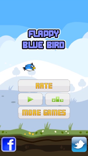 Flappy Blue Bird Original- A clumsy Bird's impossible journe(圖4)-速報App