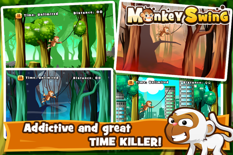 Multiplayer Monkey Swing Game - Free Cute Kids App screenshot 4